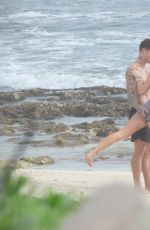 BELLA THORNE and Benjamin Mascolo on the Beach in Tulum 01/04/2021