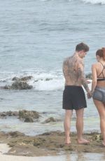 BELLA THORNE and Benjamin Mascolo on the Beach in Tulum 01/04/2021