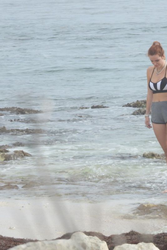 BELLA THORNE and Benjamin Mascolo on the Beach in Tulum 01/04/2021