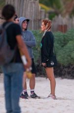 BELLA THORNE at a Beach Party in Tulum 01/02/2021
