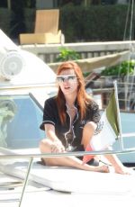 BELLA THORNE at a Boat on Vacation in Tulum 01/09/2021