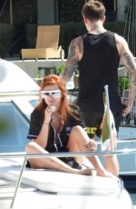 BELLA THORNE at a Boat on Vacation in Tulum 01/09/2021