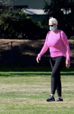 BRIGITTE NIELSEN Out at a Park in Los Angeles 01/08/2021