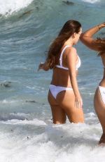 BROOKS NADER in a White Bikini at a Beach in Miami 12/30/2020