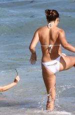 BROOKS NADER in a White Bikini at a Beach in Miami 12/30/2020
