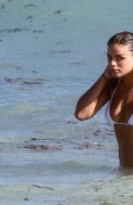 BROOKS NADER in a White Bikini at a Beach in Miami 12/30/2020