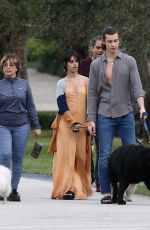 CAMILA CABELLO Out with Her Family Dogs in Miami 01/16/2021