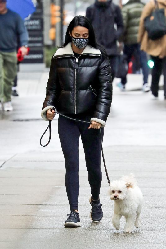 CAMILA MENDES Out with Her Dog in Vancouver 01/30/2021