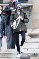 CARA DELEVINGNE Leaves Fendi Show at Paris Fashion Week 01/27/2021