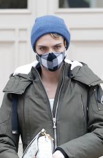 CARA DELEVINGNE Leaves Fendi Show at Paris Fashion Week 01/27/2021