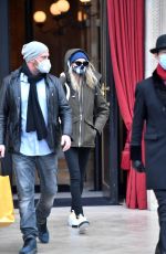 CARA DELEVINGNE Leaves La Reserve Hotel at Paris Haute Couture Fashion Week 01/27/2021