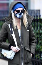 CARA DELEVINGNE Leaves La Reserve Hotel at Paris Haute Couture Fashion Week 01/27/2021