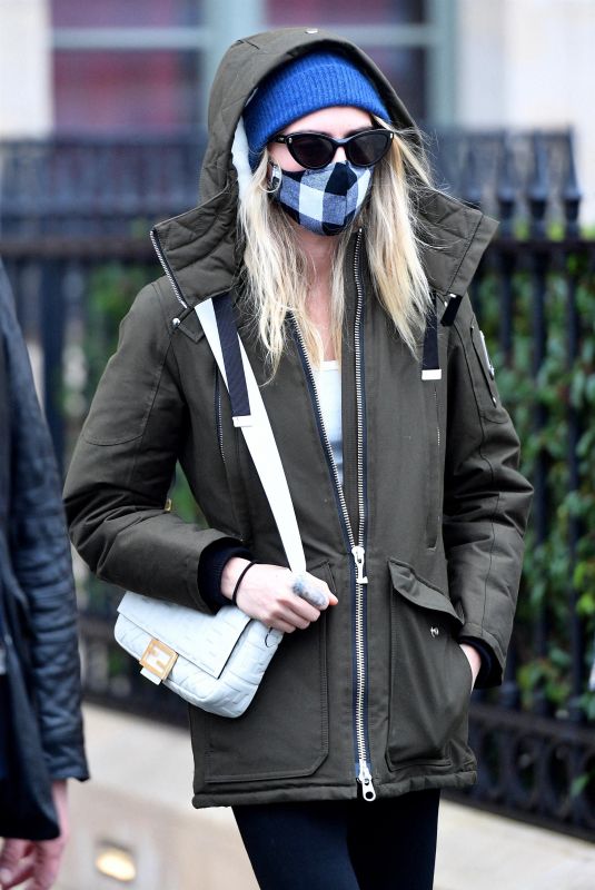 CARA DELEVINGNE Leaves La Reserve Hotel at Paris Haute Couture Fashion Week 01/27/2021