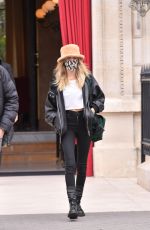 CARA DELEVINGNE Out in Paris for Fashion Week 01/26/2021
