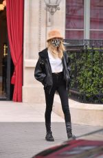 CARA DELEVINGNE Out in Paris for Fashion Week 01/26/2021