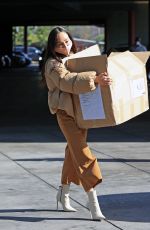 CARA SANTANA Helps Out the Homeless at a Local Clothing Drive in Los Angeles 01/06/2021