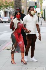 CARDI B Out Shopping at Rodeo Drive in Beverly Hills 01/22/2021