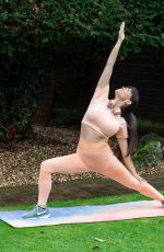CASY BATCHELOR Doing Yoga at a Park in Hertfordshire 12/31/2020