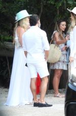 CHLOE SIMS and FRANKIE ESSEX Out for LLunch in Tulum 01/30/2021