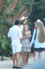 CHLOE SIMS and FRANKIE ESSEX Out for LLunch in Tulum 01/30/2021