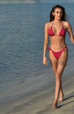CHLOE VEITCH in a Red Bikini at a Beach in Dubai 01/25/2021