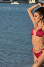 CHLOE VEITCH in a Red Bikini at a Beach in Dubai 01/25/2021