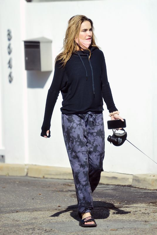 CHRISHELL STAUSE Out with Her Dog Gracie in Hollywood Hills 01/25/2021