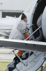 CHRISSY TEIGEN Out Boarding a Private Jet in Los Angeles 01/19/2021