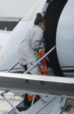 CHRISSY TEIGEN Out Boarding a Private Jet in Los Angeles 01/19/2021