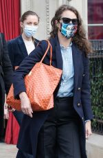 CHRISTY TURLINGTON Leaves Her Hotel in Paris 01/28/2021