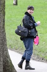 DAISY LOWE Out with Her Dog in London 01/22/2021