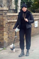 DAISY LOWE Out with Her Dog in London 01/28/2021