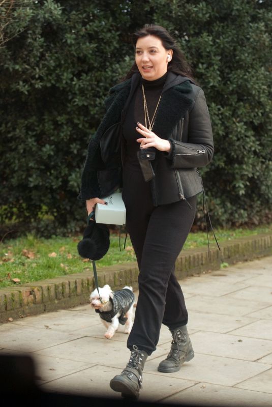 DAISY LOWE Out with Her Dog in London 01/28/2021