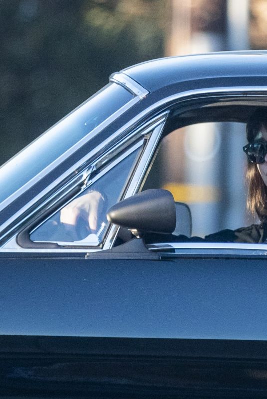 DAKOTA JOHNSON Out in Her GT 350 in Malibu 01/16/2021