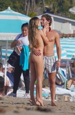 DELILAH HAMLIN in Bikini and Eyal Booker at a Beach in Santa Barbara 01/16/2021