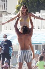 DELILAH HAMLIN in Bikini and Eyal Booker at a Beach in Santa Barbara 01/16/2021