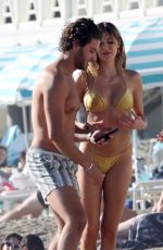 DELILAH HAMLIN in Bikini and Eyal Booker at a Beach in Santa Barbara 01/16/2021