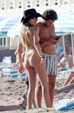 DELILAH HAMLIN in Bikini and Eyal Booker at a Beach in Santa Barbara 01/16/2021