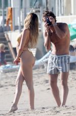DELILAH HAMLIN in Bikini and Eyal Booker at a Beach in Santa Barbara 01/16/2021