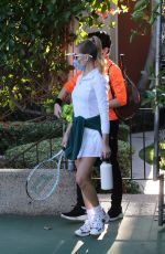 DEMI BURNETT and Alexander James Rodriguez at a Tennis Court in Los Angeles 01/08/2021