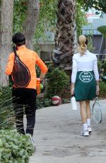 DEMI BURNETT and Alexander James Rodriguez at a Tennis Court in Los Angeles 01/08/2021