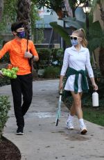 DEMI BURNETT and Alexander James Rodriguez at a Tennis Court in Los Angeles 01/08/2021
