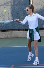 DEMI BURNETT and Alexander James Rodriguez at a Tennis Court in Los Angeles 01/08/2021