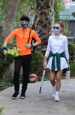 DEMI BURNETT and Alexander James Rodriguez at a Tennis Court in Los Angeles 01/08/2021