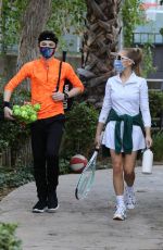 DEMI BURNETT and Alexander James Rodriguez at a Tennis Court in Los Angeles 01/08/2021