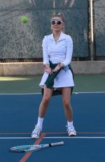 DEMI BURNETT at Tennis Practice in Los Angeles 01/18/2021
