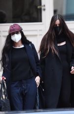 DEMI MOORE and SCLOUT WILLIS Leaves Fendi Show at Paris Fashion Weeki 01/27/2021