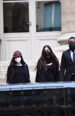 DEMI MOORE and SCLOUT WILLIS Leaves Fendi Show at Paris Fashion Weeki 01/27/2021