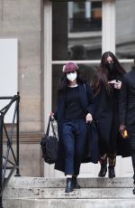 DEMI MOORE and SCLOUT WILLIS Leaves Fendi Show at Paris Fashion Weeki 01/27/2021