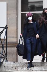DEMI MOORE and SCLOUT WILLIS Leaves Fendi Show at Paris Fashion Weeki 01/27/2021